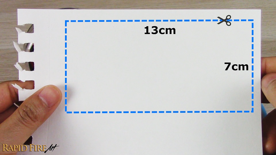 how to cut a piece of paper to make a blending stump
