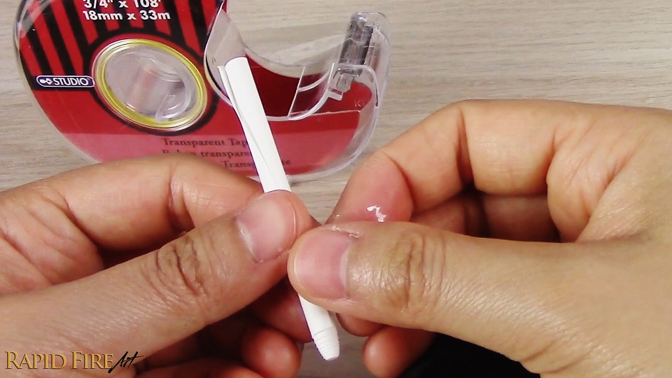 taping a blending stump closed