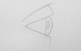 drawing eyes from the side step 4