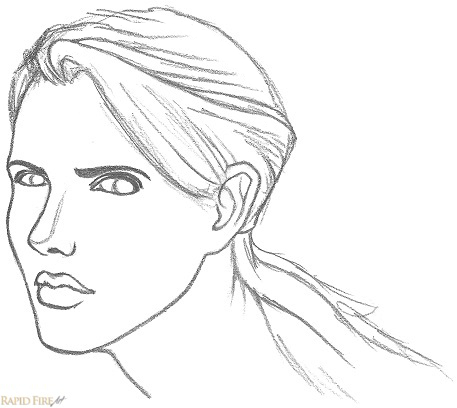 How to draw a female face 3 Quarter View RFA Step by step 7_2