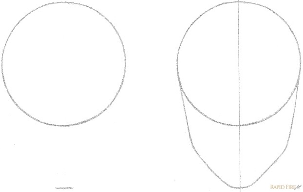 How to Draw a Female Face Step 1