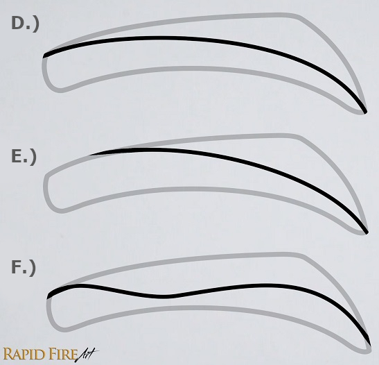 how to draw a male eyebrow