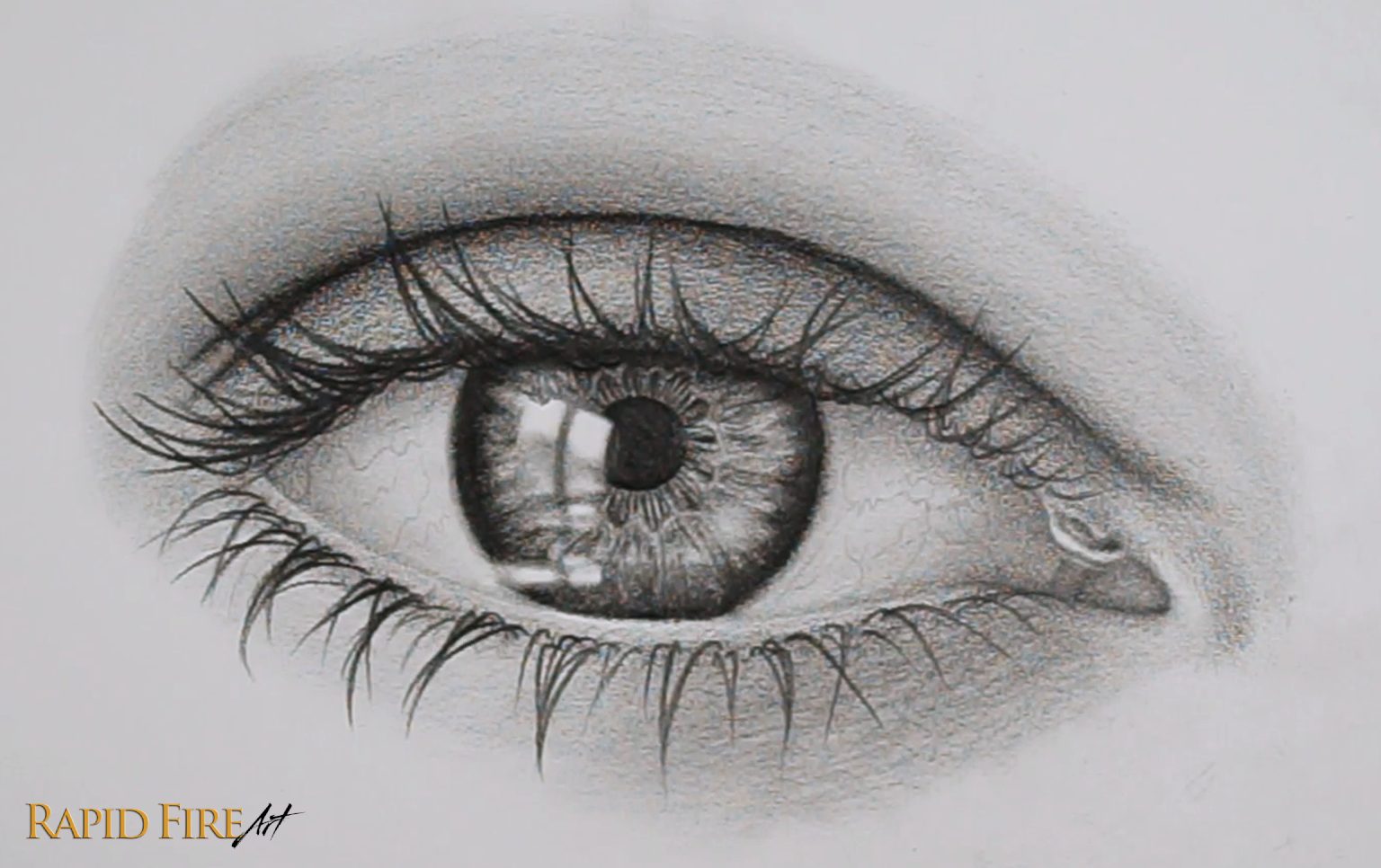 How to Draw a Teary Crying Eye Step 11
