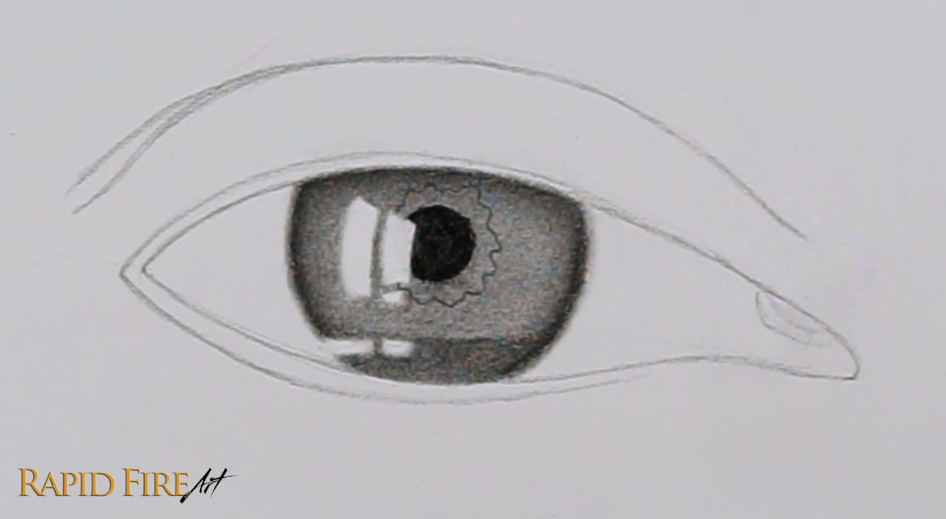 How to Draw a Teary Crying Eye Step 5