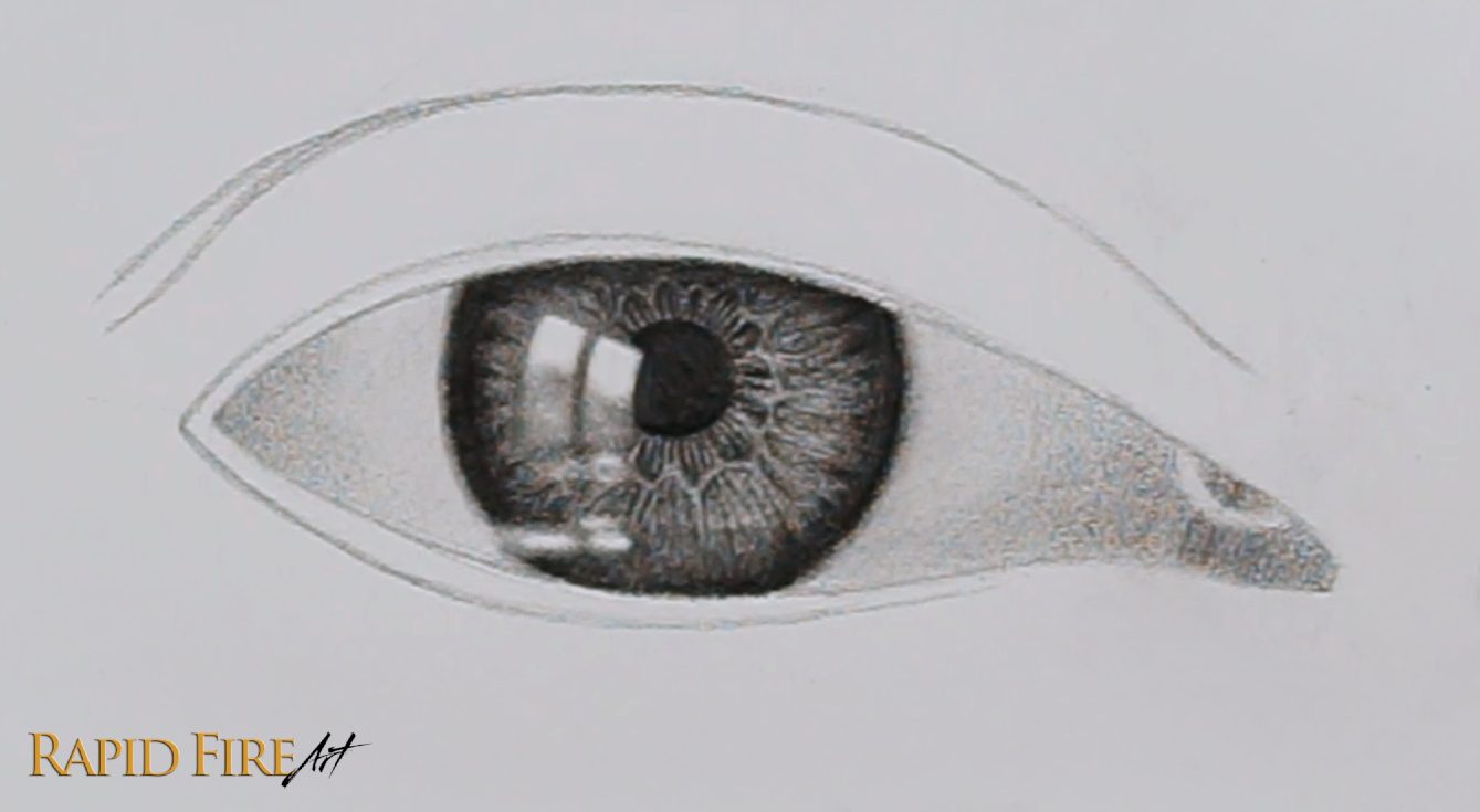 How to Draw a Teary Crying Eye Step 7