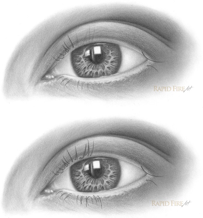 how to draw eyelashes step 3