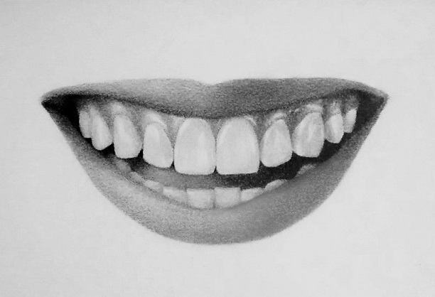 how to draw teeth last step