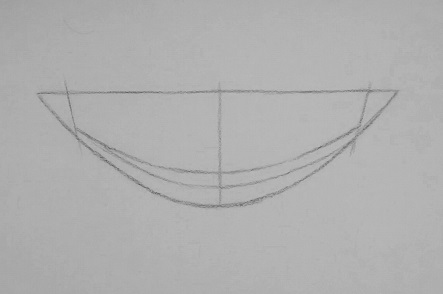 how to draw teeth step 1