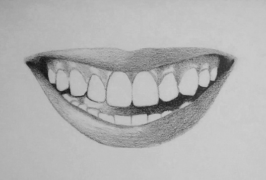 how to draw teeth step 5