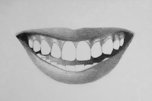 how to draw teeth step 6