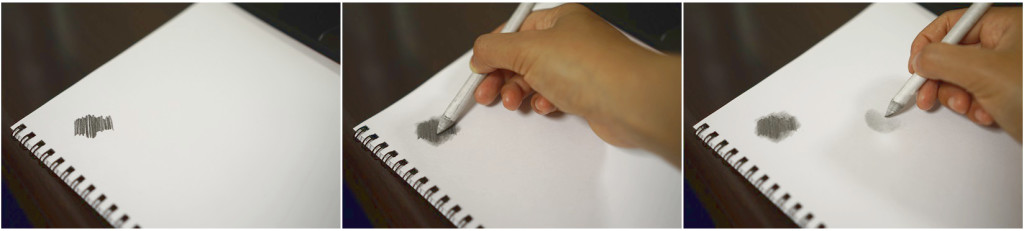 how to shade with a blending stump