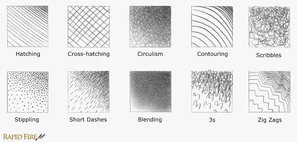 Pencil-Shading-Techniques-Intro-All Examples