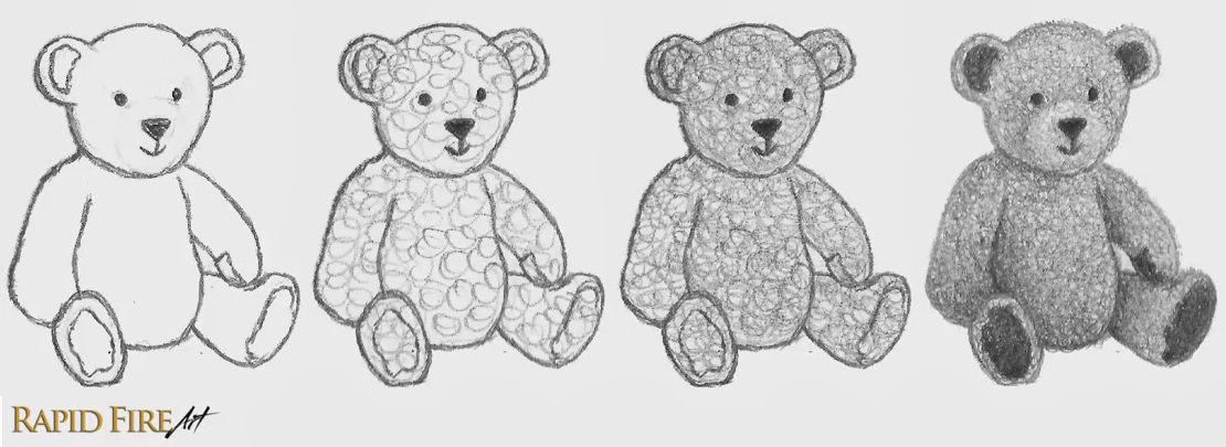 Shading Techniques Practice_Circulism Teddy Bear