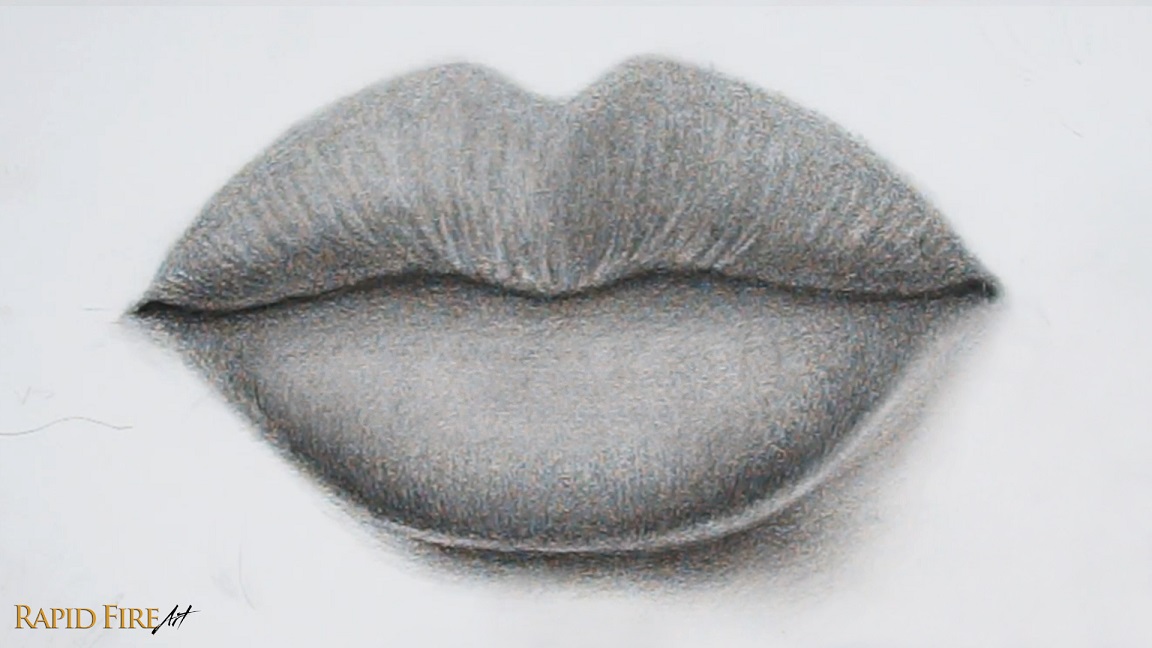How to Draw Lips HB Pencil_Top Lip Wrinkles