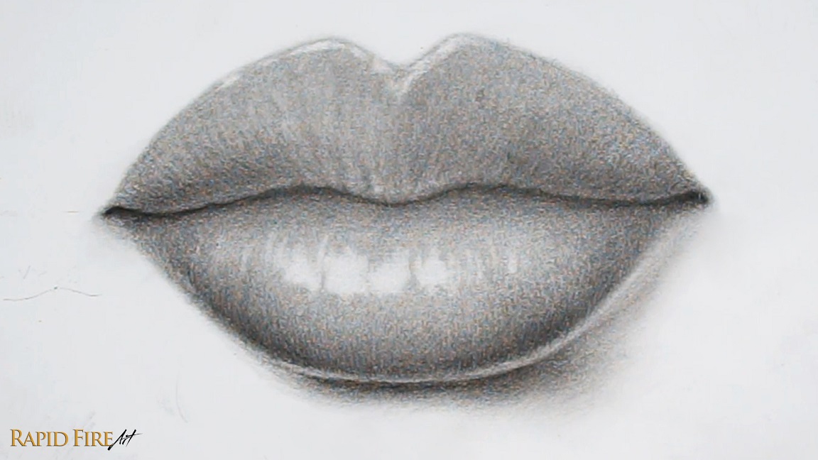 How to Draw Lips HB Pencil_Highlights