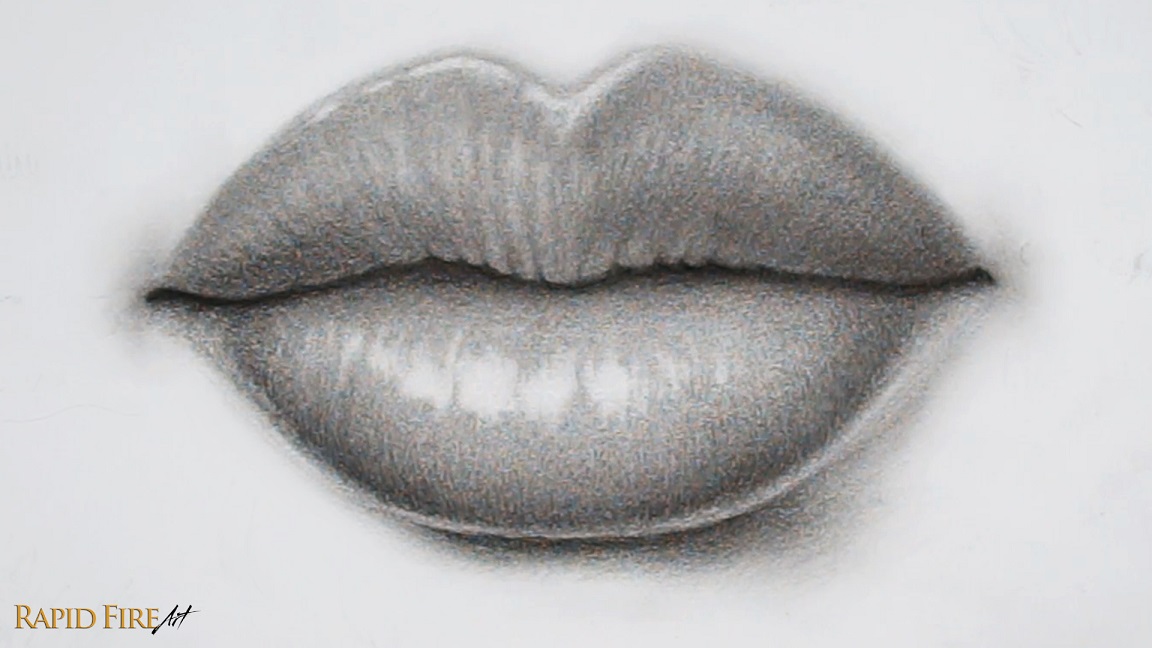 How to Draw Realistic Lips HB Pencil