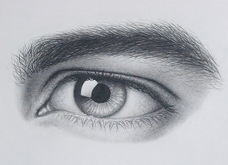 how to draw a realistic male masculine eyebrow step by step with pencil and paper